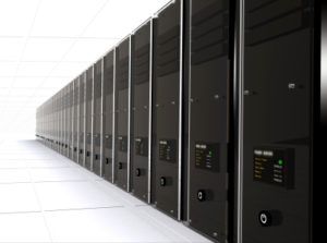 3d computer servers in a data center
